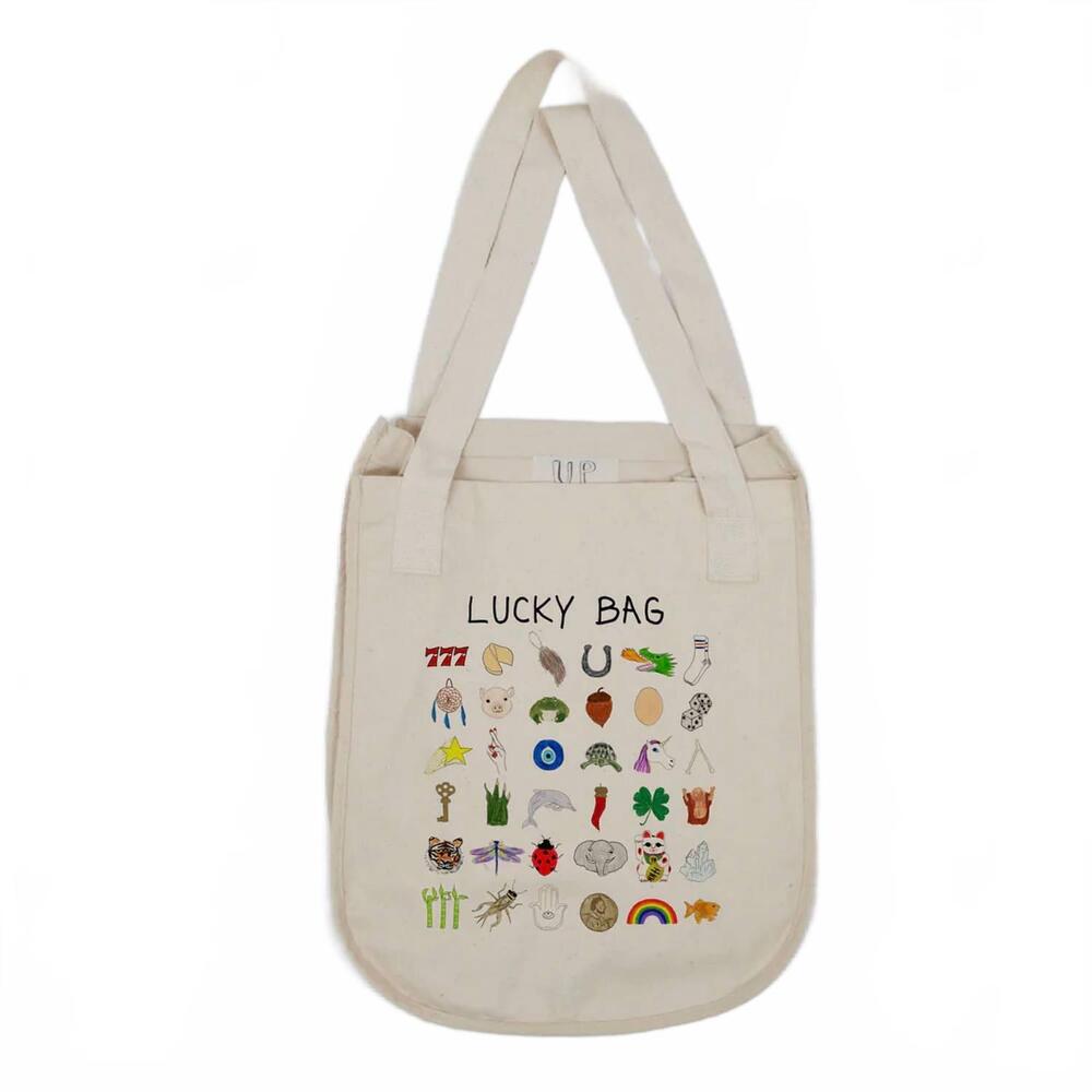 NEW UNFORTUNATE PORTRAIT up tote bag in lucky